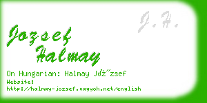 jozsef halmay business card